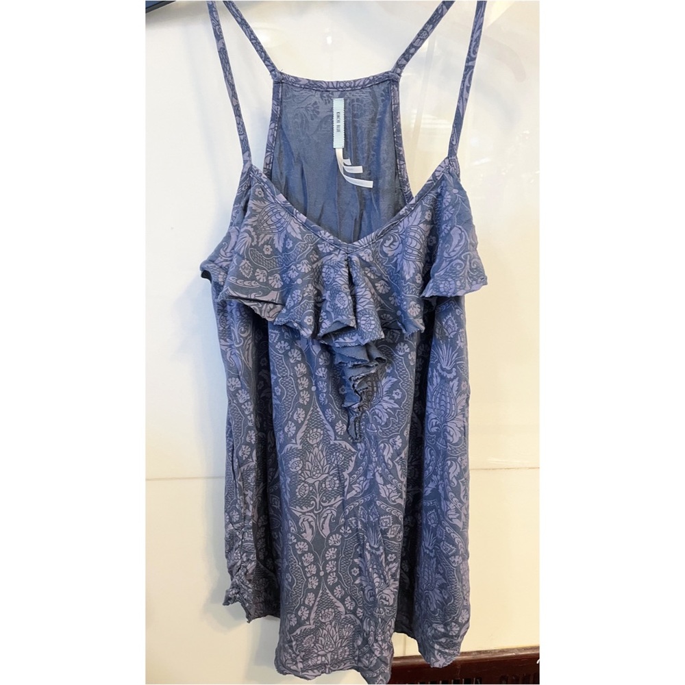 Urban Outfitters Kimchi & Blue Purple Damask Ruffle Tank Top Small